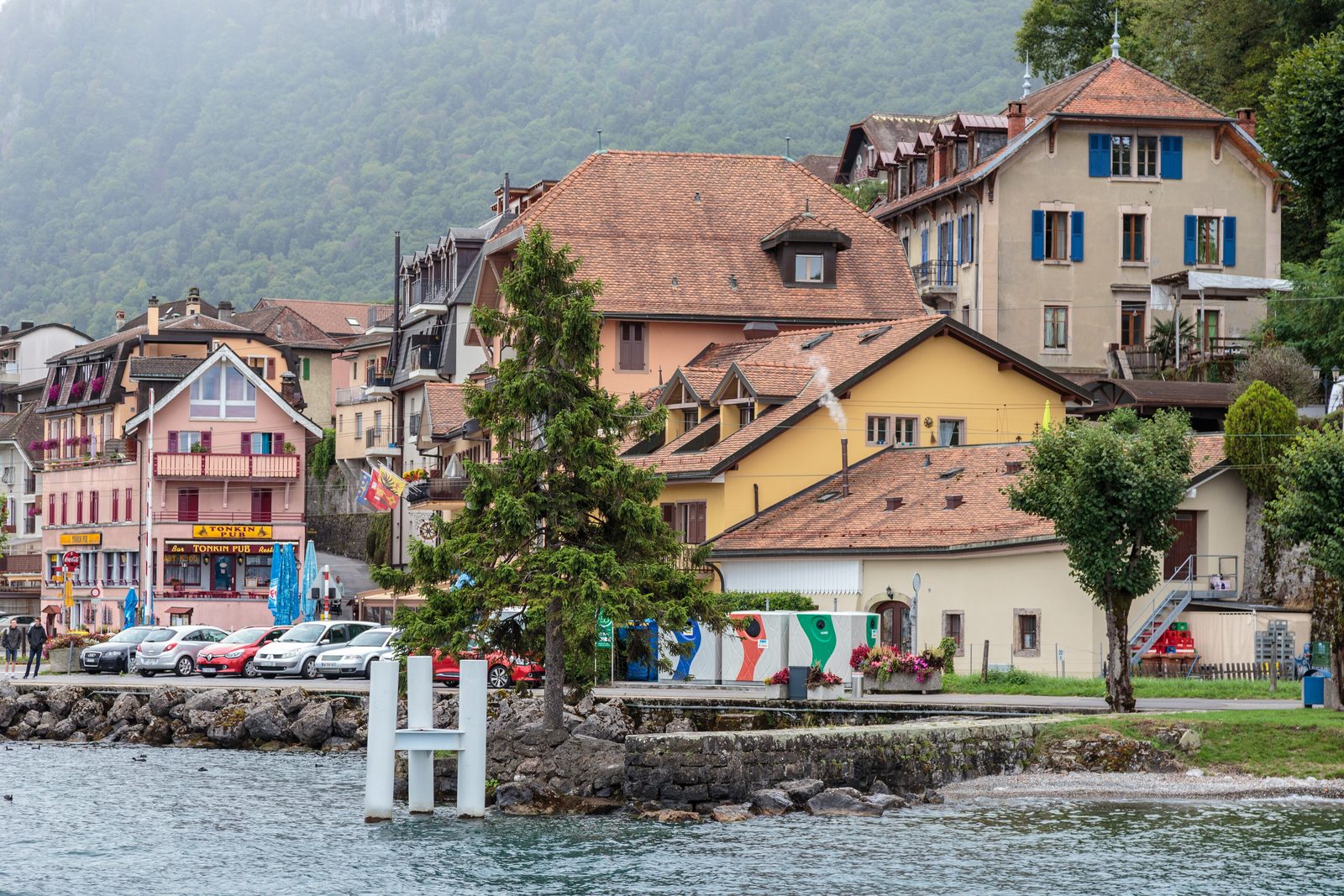 Le Bouveret on Lake Geneva, home of a Culinary Arts Academy Switzerland campus