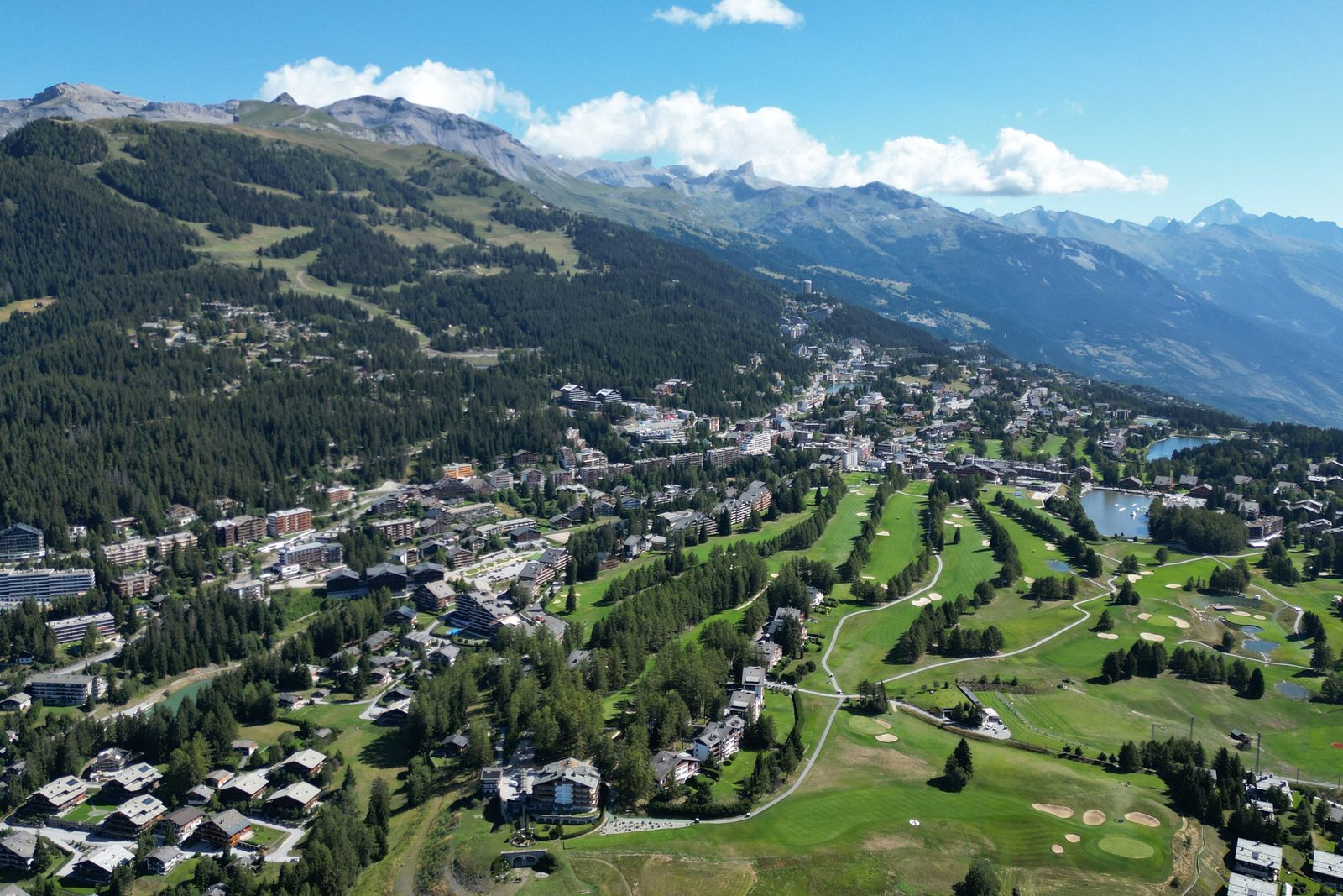 Crans-Montana, the Alpine resort area around the Les Roches Swiss campus